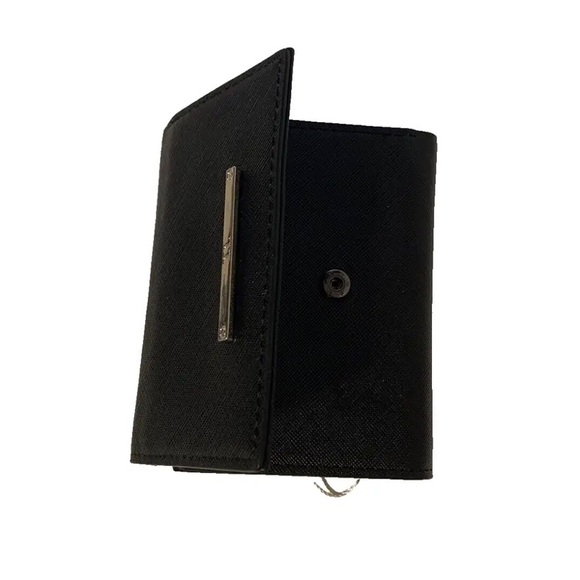 Unisex Black Leather Wallet Cavas - Picture 5 of 5